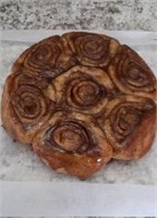 Pan of homemade cinnamon buns