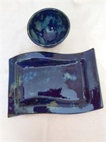 Pottery Plate and matching bowl