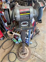 Craftsman bench grinder on stand working