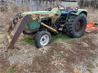 Deutz tractor with front loader attachment