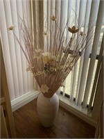 Tall Vase & Floral Arrangement
