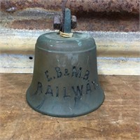 Vintage Railway Brass Bell E.B & M.B Railway