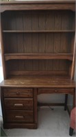 Desk w/Hutch, 4 Drawers, 2 Shelves-44x18x71 1/2