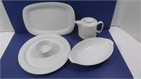 13" Dansk Platter, Lynn China Teapot, 14' Platter