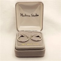 14K White Gold Earrings