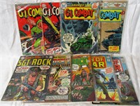 9 DC War Comics GI Combat, Sgt Rock, & Men of War