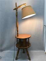 Maple Mid Century Modern Reading Lamp Table