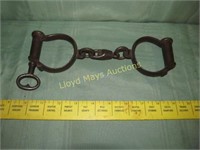 Antique Steel Handcuffs w/ Screw Key