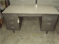 Metal Desk 60" Wide 30" Deep 29" Tall 6 Drawers