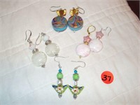 4 Pair of NEW Handcrafted Earrings