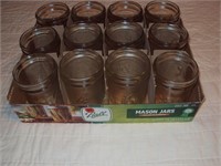 Lot of 12 Wide Mouth Pint Canning Jars