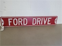 Metal Sign Ford Drive 6" x 32"