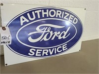 Metal Sign Authorized Ford Service
