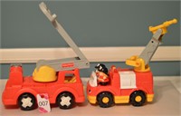 Vintage Fisher Price Toys - Fire Trucks