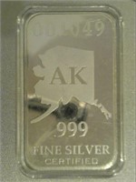 Alaska State Silver Bar