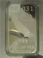 California State Silver Bar
