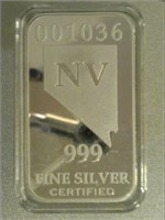 Nevada State Silver Bar
