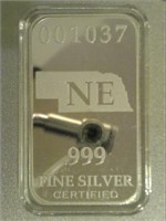 Nebraska State Silver Bar