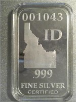 Idaho State Silver Bar