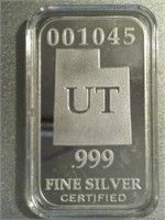 Utah State Silver Bar