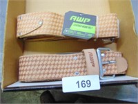 (2) 50" Leather Work Belts