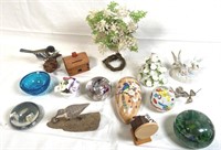 VINTAGE DECOR; PAPERWEIGHTS, MORE