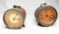 2 antique mini clocks