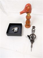 mini antique brace drill, duck cork screw & more