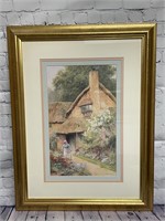 Arthur Claude Strachan Girl and a Cottage Print