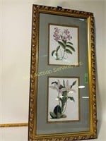Framed print of flowers 37" x 19"