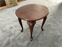Oval wood end table