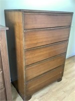 5 - drawer wood chest