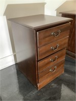 2 - drawer wood filing cabinet