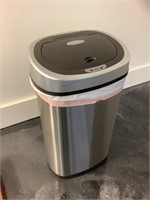 Power stainless trash can