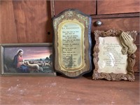 3 religious wall decor items