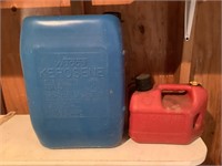 Kerosene can and small gas can