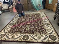 Thick wool 8ft x 11ft area rug (India 100% wool)