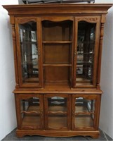 China Hutch Lighted  Glass Front & Sides