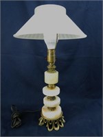 Vintage Marble & Brass Table Top Lamp