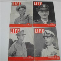 (4) Life 1940's Magazines Military