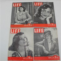 (4) 1940's Life Magazines: Women