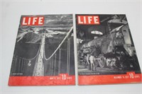 (2) 1937 Life Magazine: Golden Gate Bridge,