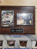 Dale Earnhardt  mounted cards, shot glasses