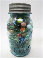 Vintage Marbles in Ball Mason Jar