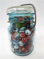 Vintage Marbles in Ball Jar