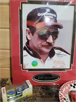 Dale Earnhardt print, #19 car, plate of father