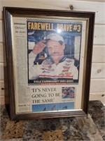 Newspaper framed farewell #3 dated Feb. 20th 2001