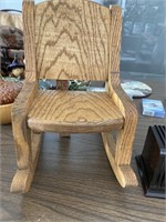 Oak doll rocking chair