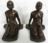 Pair of Bronze Like Nudes Bookends