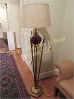 RUBY GLASS COLORED POLE LAMPS
